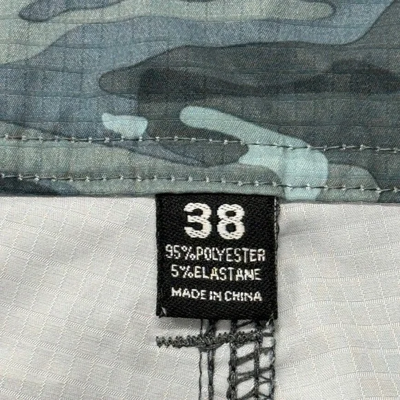 AFTCO Mens Blue Camo Ripstop Fishing Cargo Shorts Size 38 Camouflage Utility - Picture 3 of 9